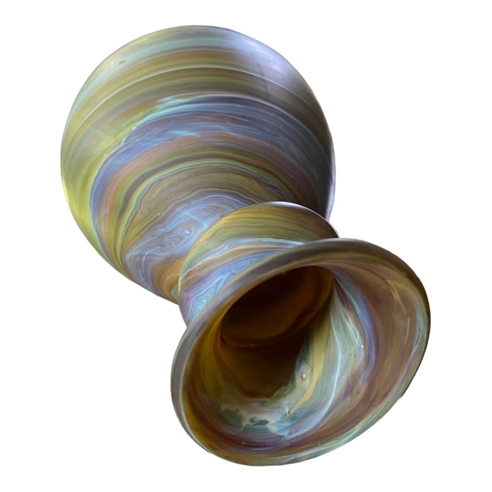 Hand Blown Phoenician Ancient Beauty Glass Bud Vase by Ten Thousand Villages - Picture 3 of 9
